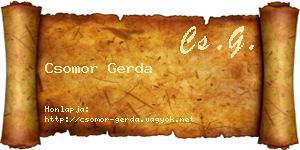 Csomor Gerda névjegykártya